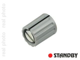 Knob  9 mm glossy gray