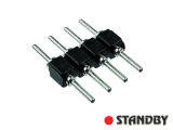 PCB connectors 2,54mm single row 04 pins  (10pcs)