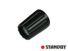 Drehknopf 10 mm glänzend schwarz