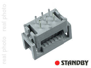 IDC 06 pol, Adapter für Flachkabel, THT