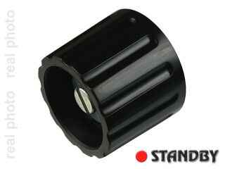 Drehknopf 21 mm glänzend schwarz
