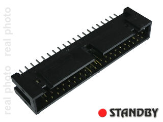 IDC 40 pin, male, THT, straight