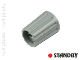 Drehknopf 10 mm glänzend grau