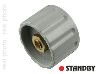 Drehknopf 28 mm glänzend grau