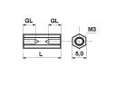 Słupek dystansowy M3 L=50mm (10szt) - 2