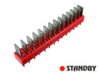 Spade terminal strip, straight, pin 14
