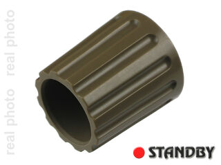 Drehknopf 14,5 mm glänzend taupe
