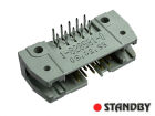 IDC 10 pin, wtyk do druku, kątowy, przygotowany do zatrzasków