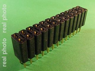 2x13 Female socket straight