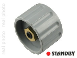 Drehknopf 28 mm glänzend grau