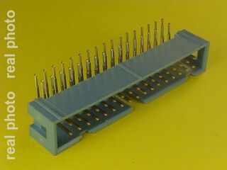 IDC 34 pin, male, THT, angled 90°