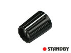 Drehknopf 10 mm glänzend schwarz