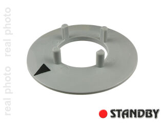 Scheibe für 28 mm Drehknopf glänzend grau