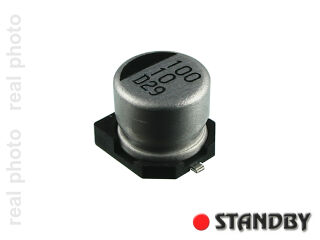 CD 100uF-10V capacitor electrolytic SMD (10pcs)