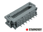 IDC 14 pin, transition for ribbon cable, THT