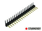 Pin headers single row angled 1x18