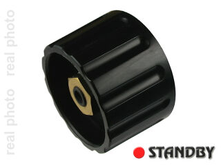 Drehknopf 28 mm glänzend schwarz