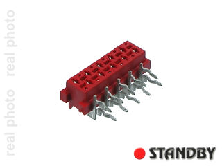 10 pin socket female angled Micro-MaTch