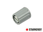 Drehknopf  9 mm glänzend grau